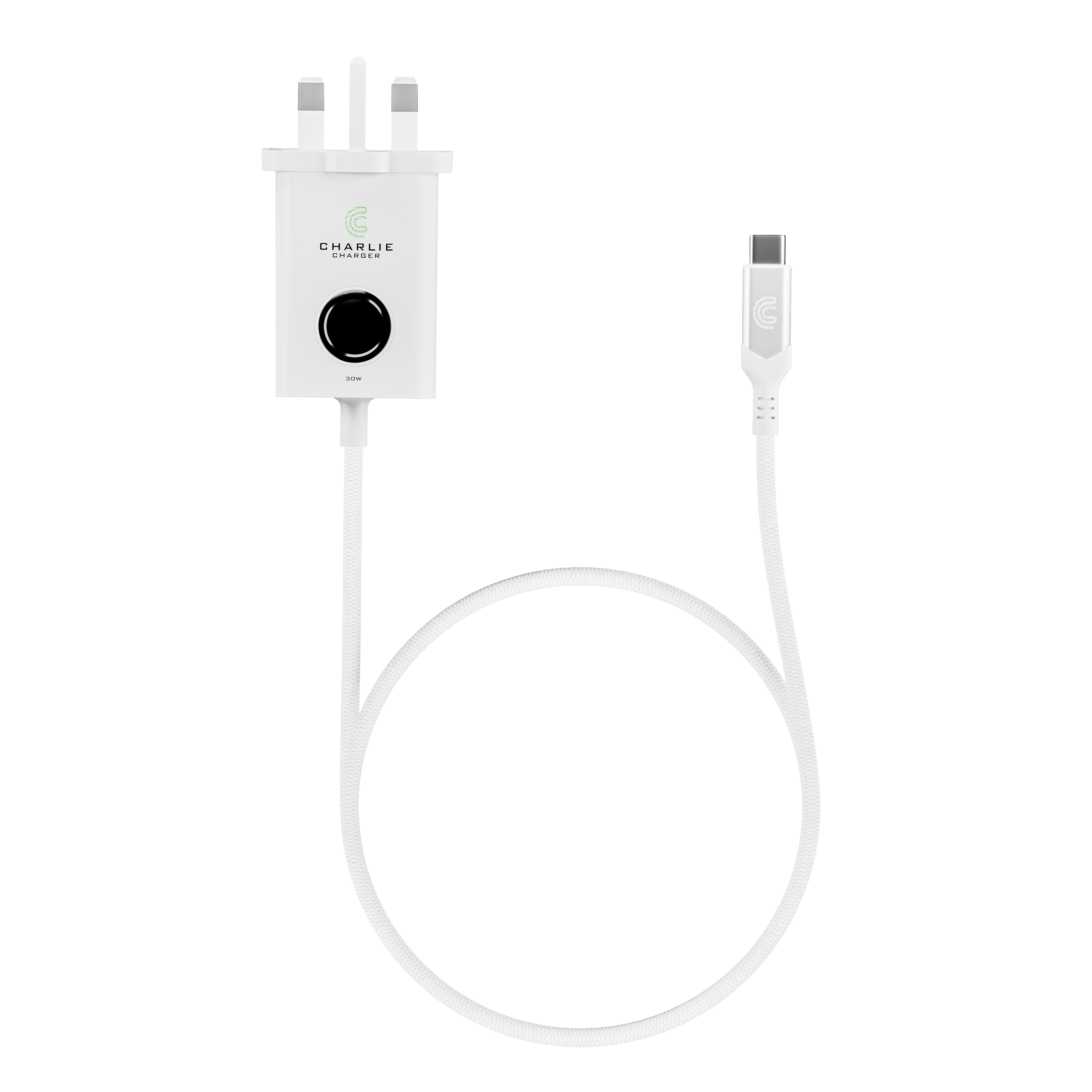 Charlie Charger 30W USB-C 1 Metre White