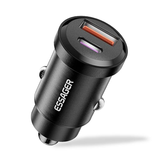 Caricabatteria da auto USB e tipo C Essager da 30 W