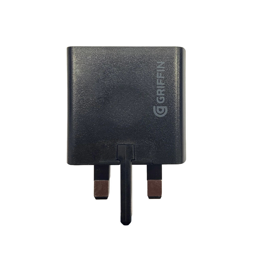 GRIFFIN Powerblock Dual USB-C 15W & USB-A 12W Charger UK Black