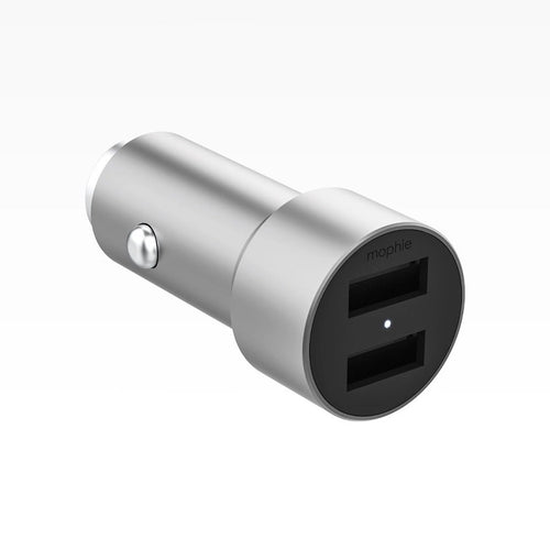 MOPHIE USB-A Dual Caricabatteria da Auto 24W Grigio