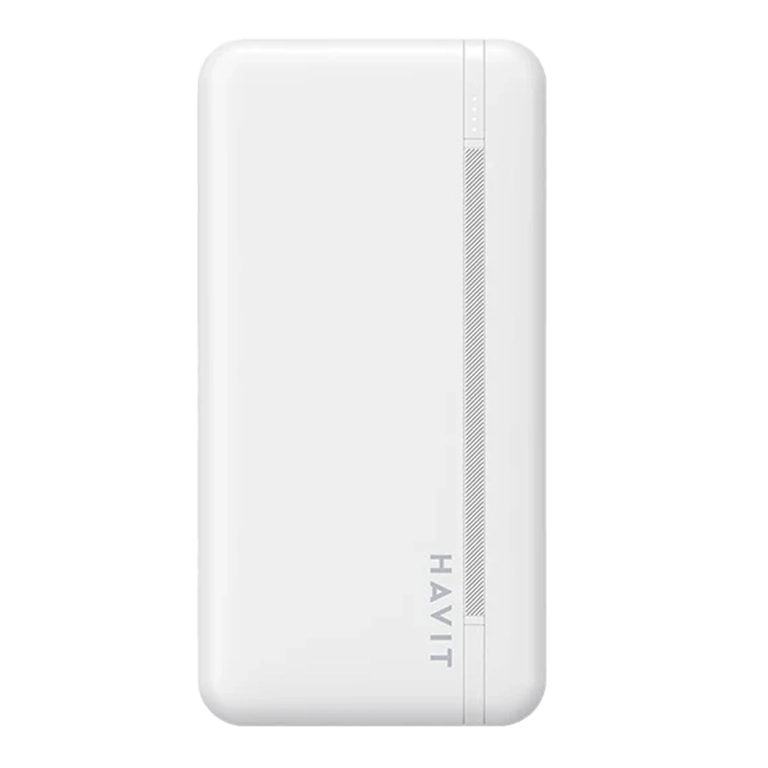 Power Bank portatile intelligente HAVIT 10000 mAh bianco con indicatore LED PB89