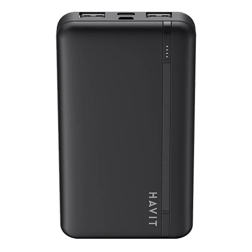 Power Bank portatile intelligente HAVIT 20000mAh Nero con indicatore LED PB92