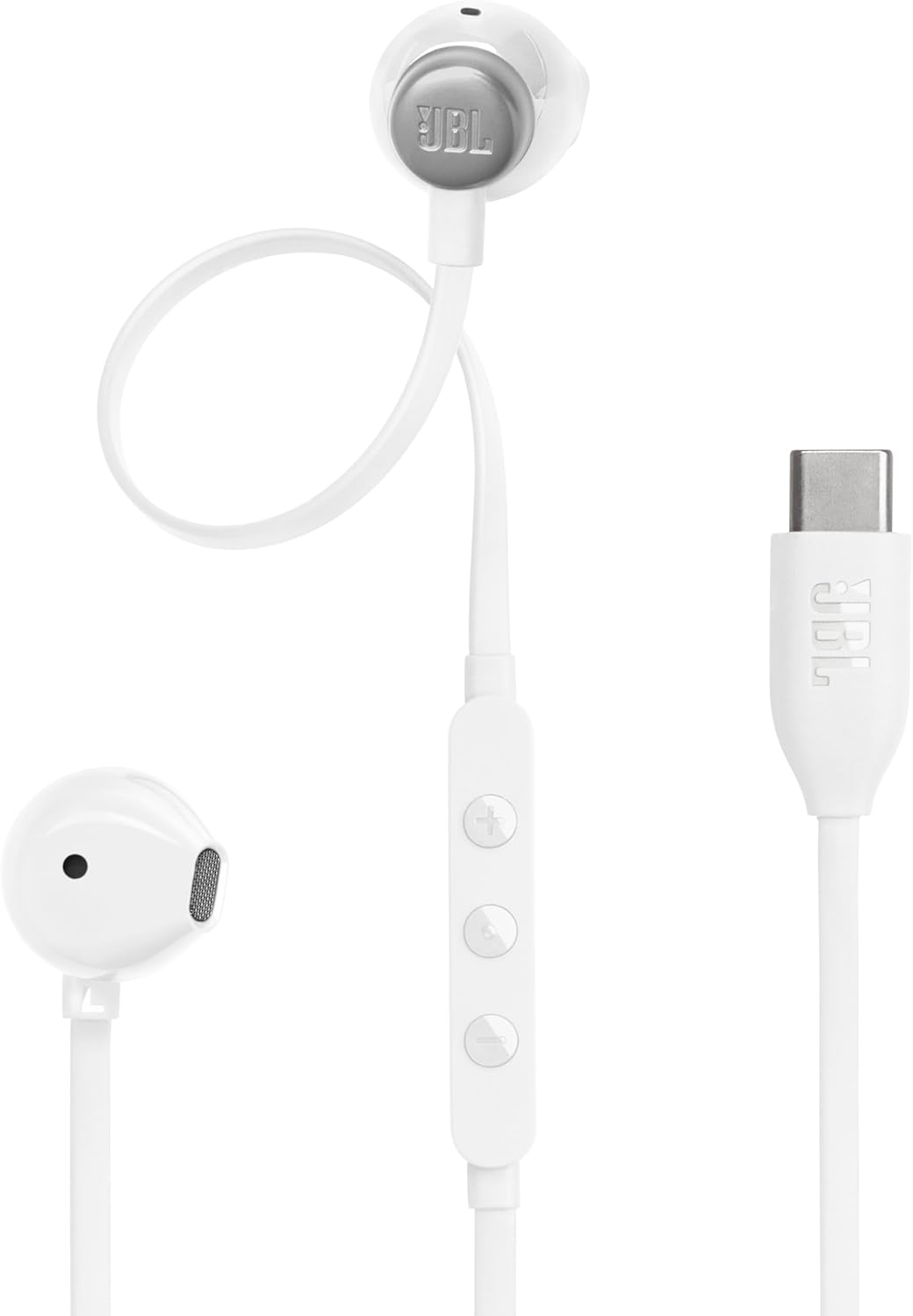 JBL Tune 305C USB-C wired earphones- WHITE