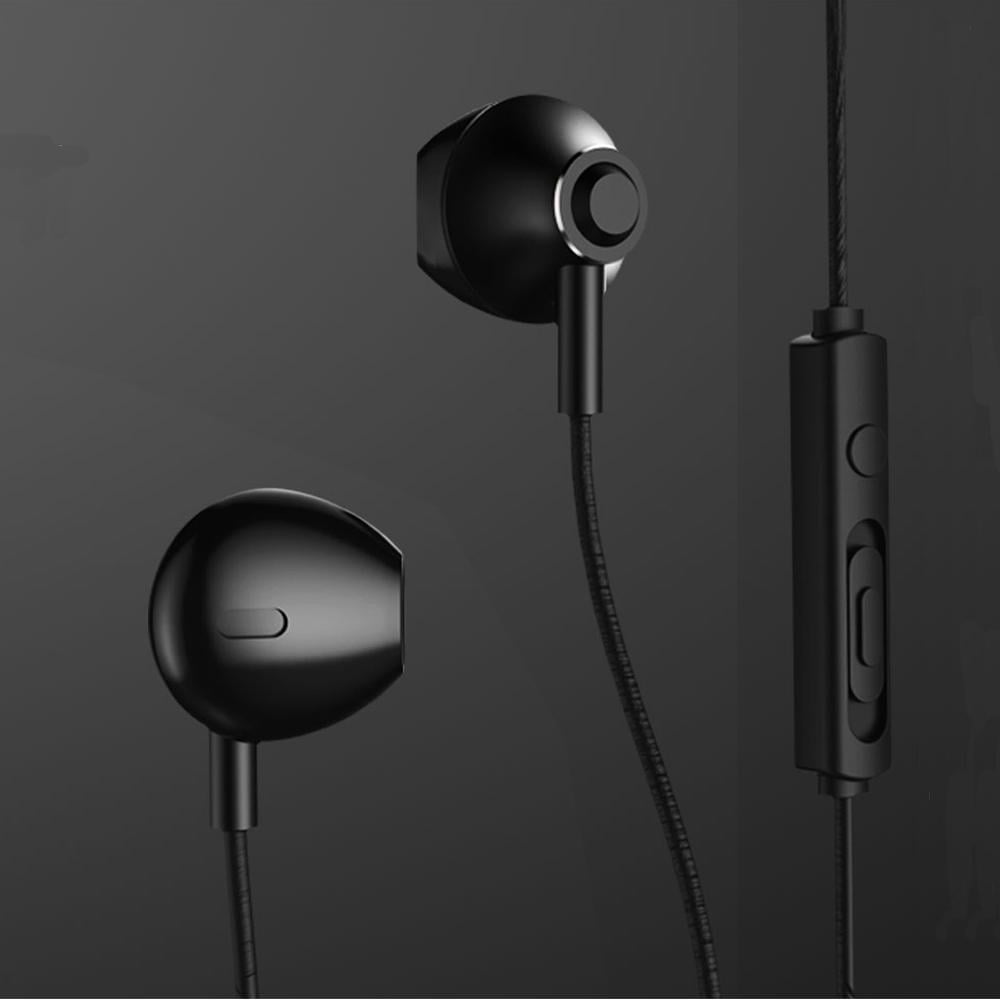 REMAX Wired Earphones RM-711 Balck with Black back ground