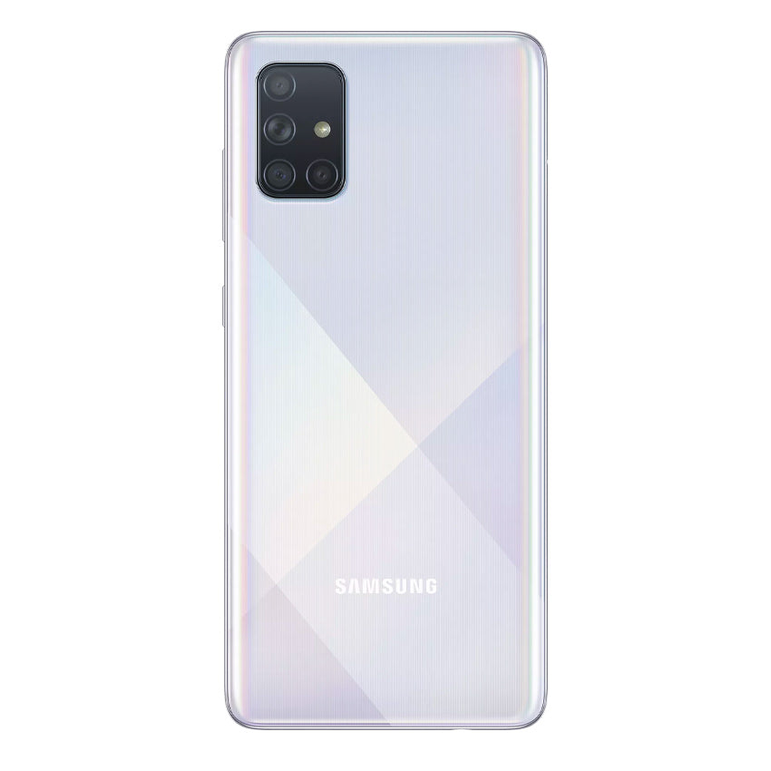 Samsung Galaxy A71 Duos Prism Crush Silver back - Fonez-Keywords : MacBook - Fonez.ie - laptop- Tablet - Sim free - Unlock - Phones - iphone - android - macbook pro - apple macbook- fonez -samsung - samsung book-sale - best price - deal