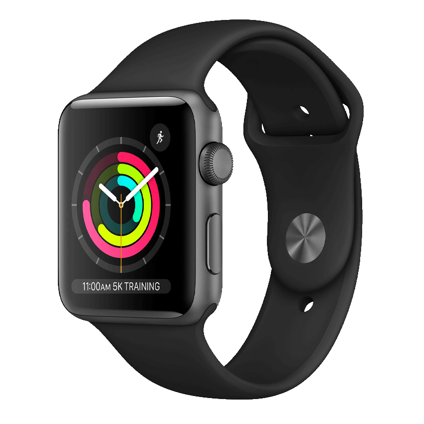 Apple Watch Series 3 GPS 42mm space grey side view - Fonez