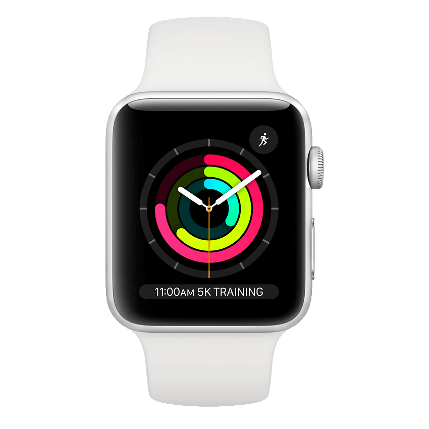 Apple Watch Series 3 GPS 38mm silver front view - Fonez