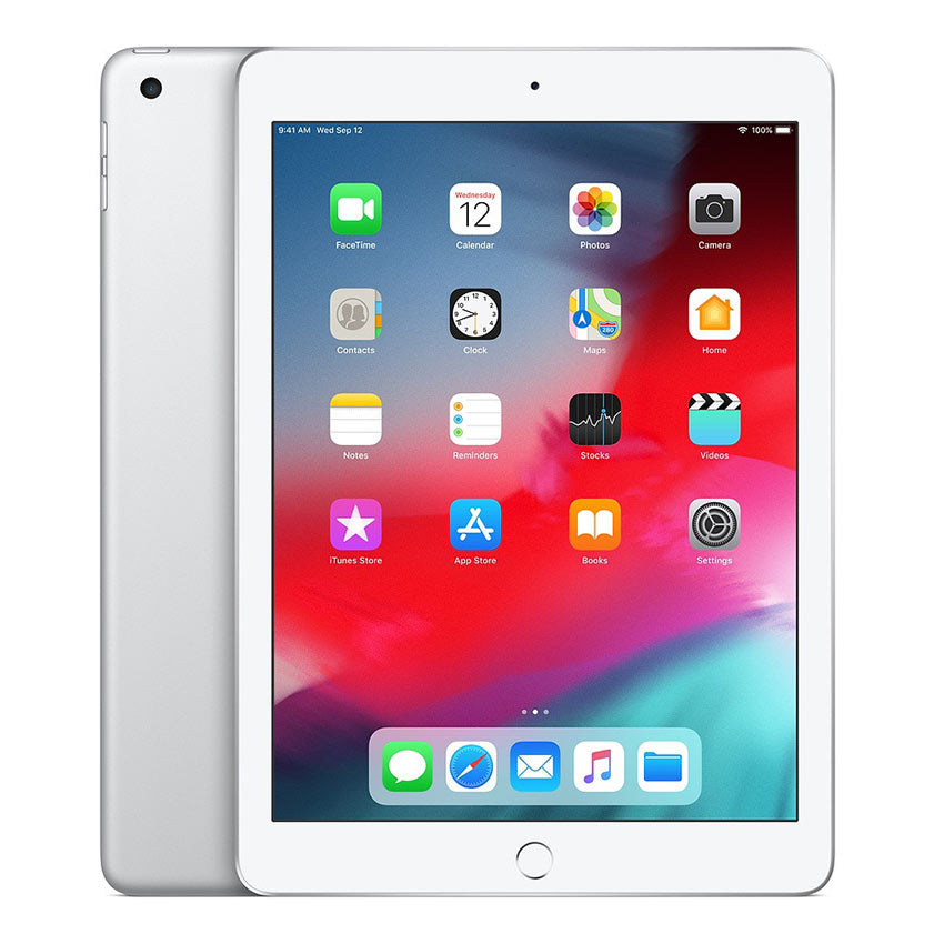 Apple iPad 6th Gen A1893 Wi-Fi silver with white front bezel - Fonez-Keywords : MacBook - Fonez.ie - laptop- Tablet - Sim free - Unlock - Phones - iphone - android - macbook pro - apple macbook- fonez -samsung - samsung book-sale - best price - deal