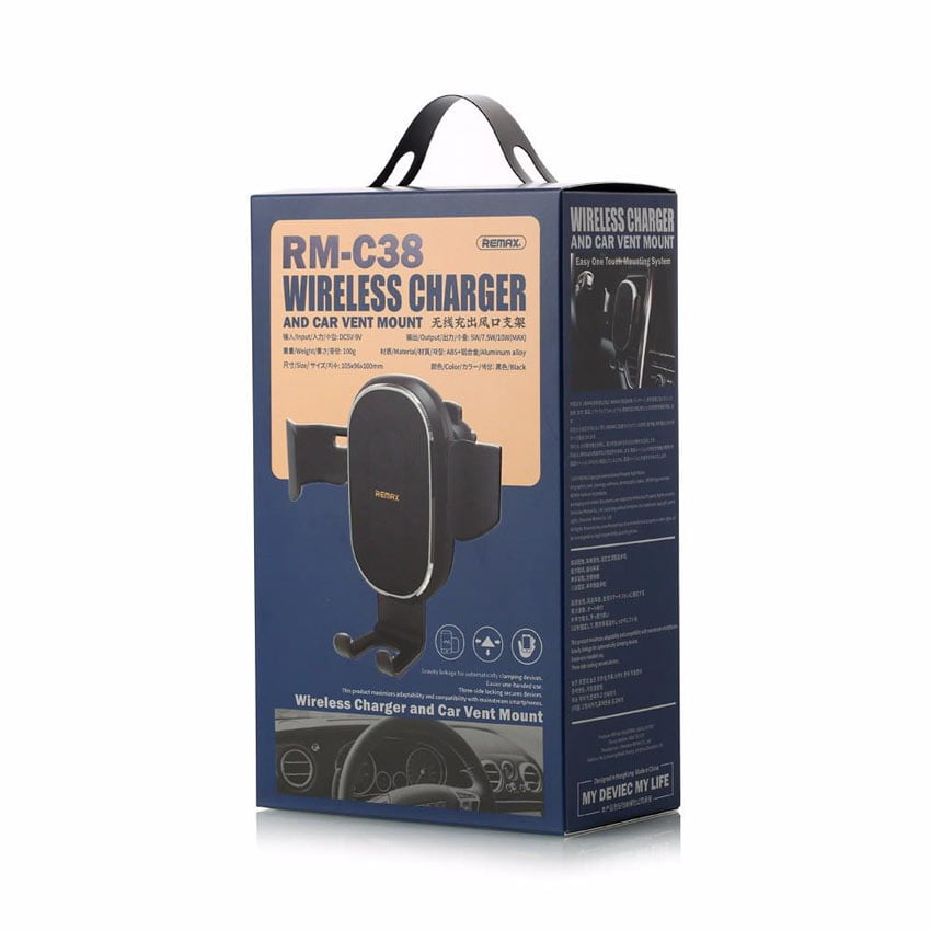 Remax Wireless Charger and Car Vent Mount RM-C38 Box